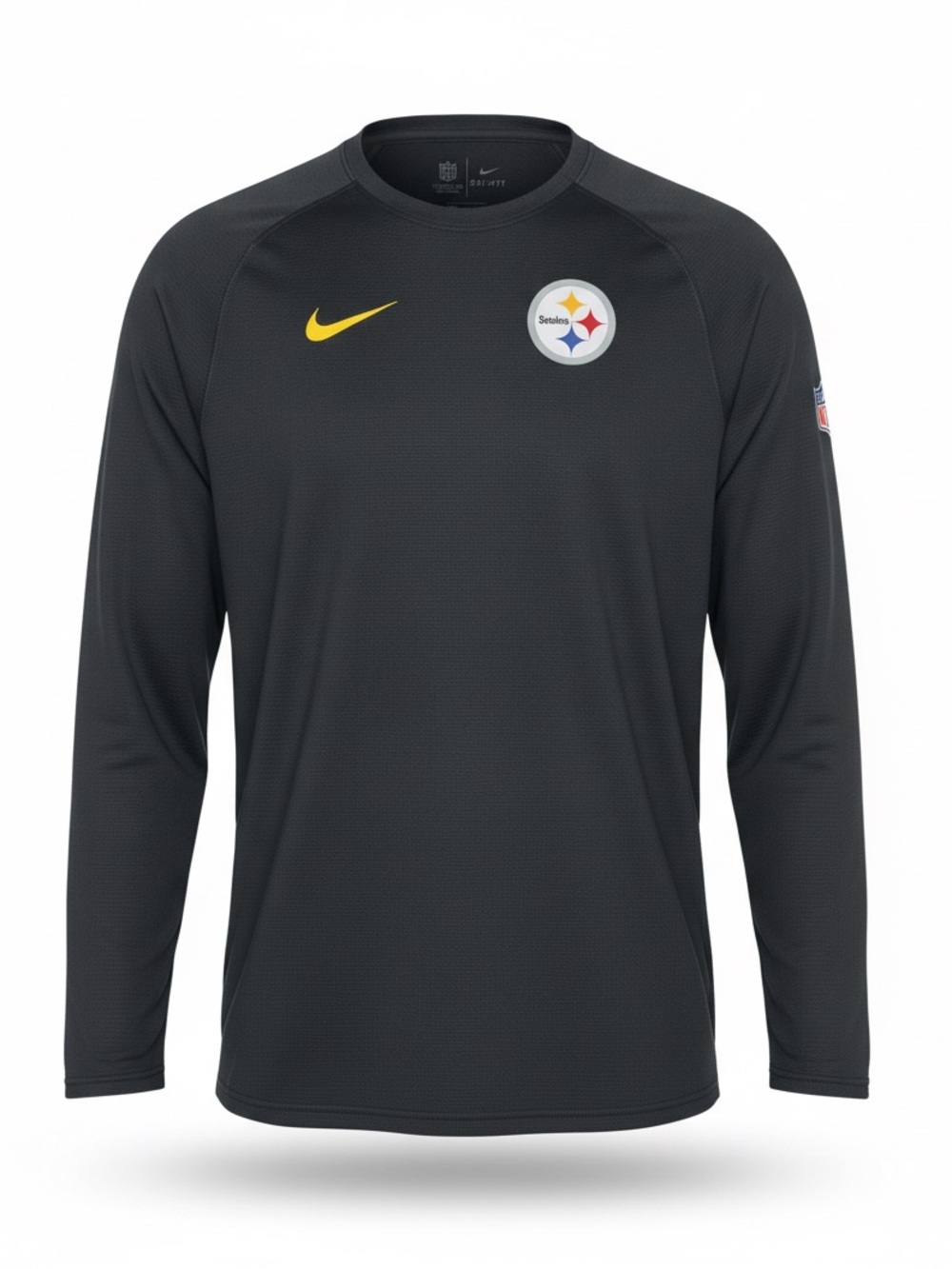 Nike Pittsburgh Steelers On Field Dri-FIT Shirt Mens XXL Long Sleeve NFL Black